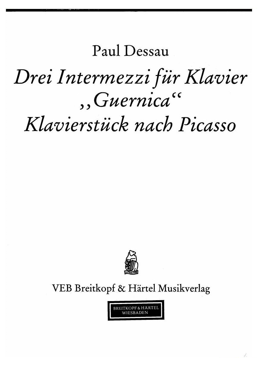 Dessau Drei Intermezzi