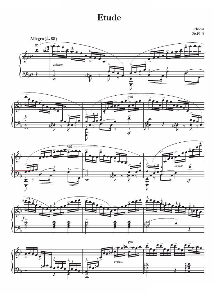 第八练习曲-Etude Op.10-8
