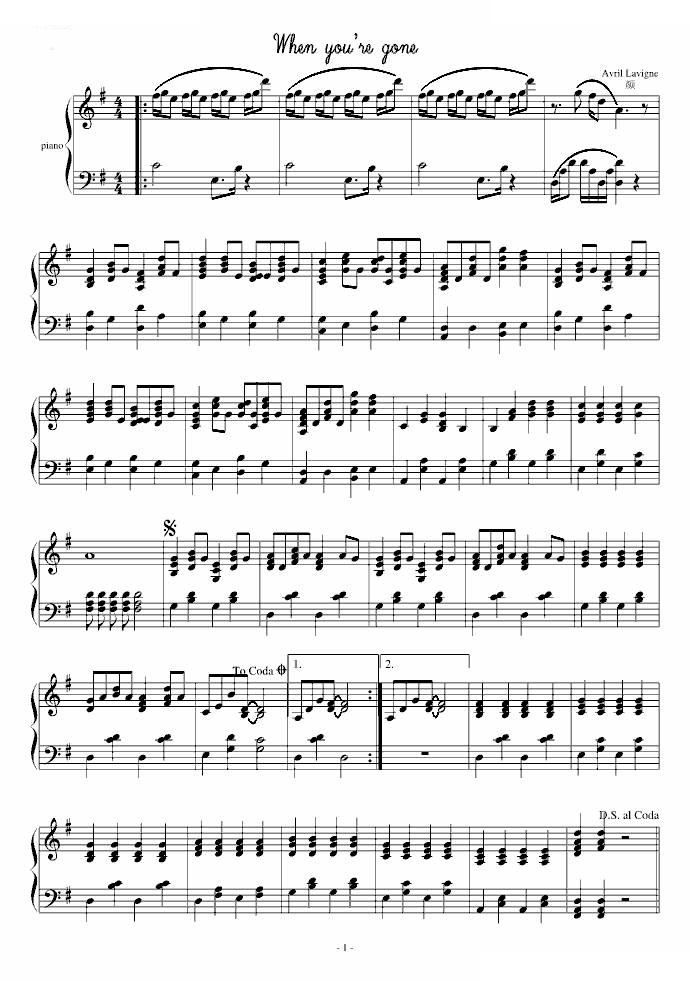 when youre gone 弹唱版