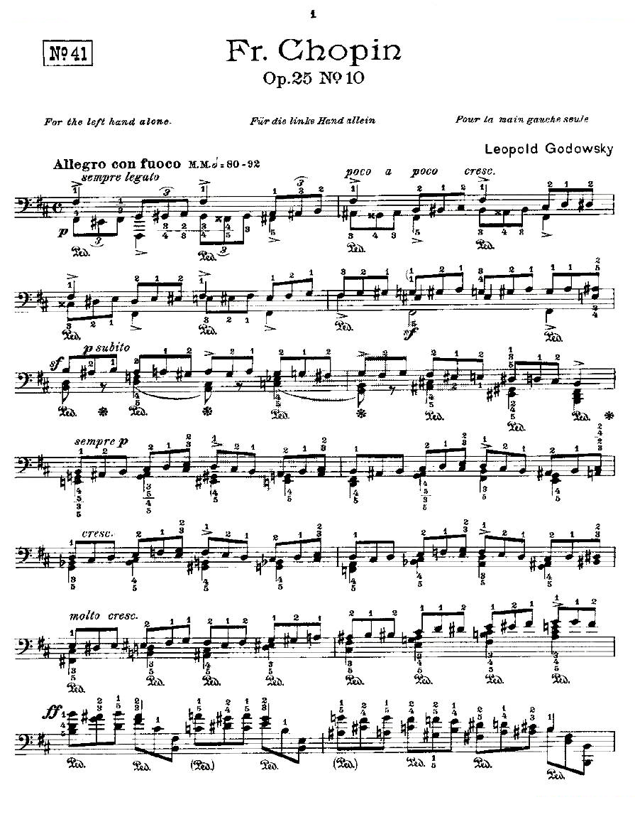 肖邦练习曲Fr.Chopin Op.25 No10