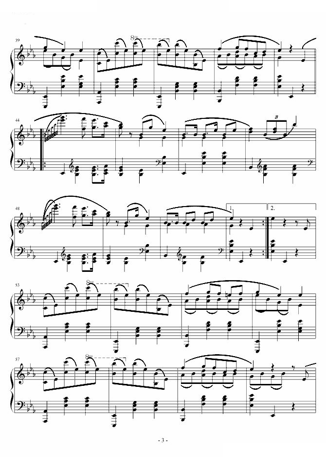 降E大调圆舞曲