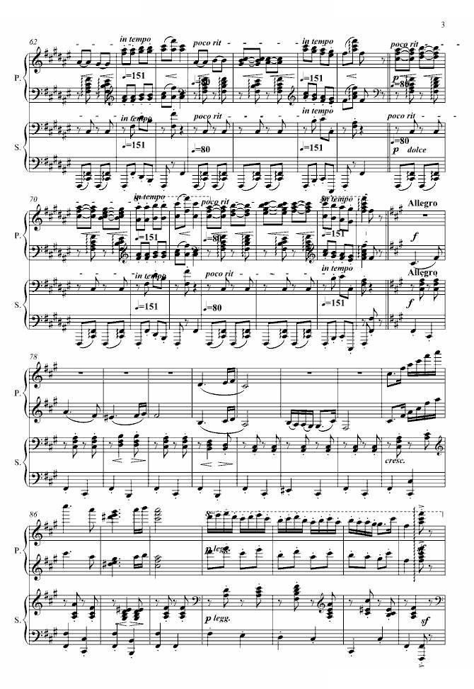 原版的匈牙利舞曲（四手联弹）