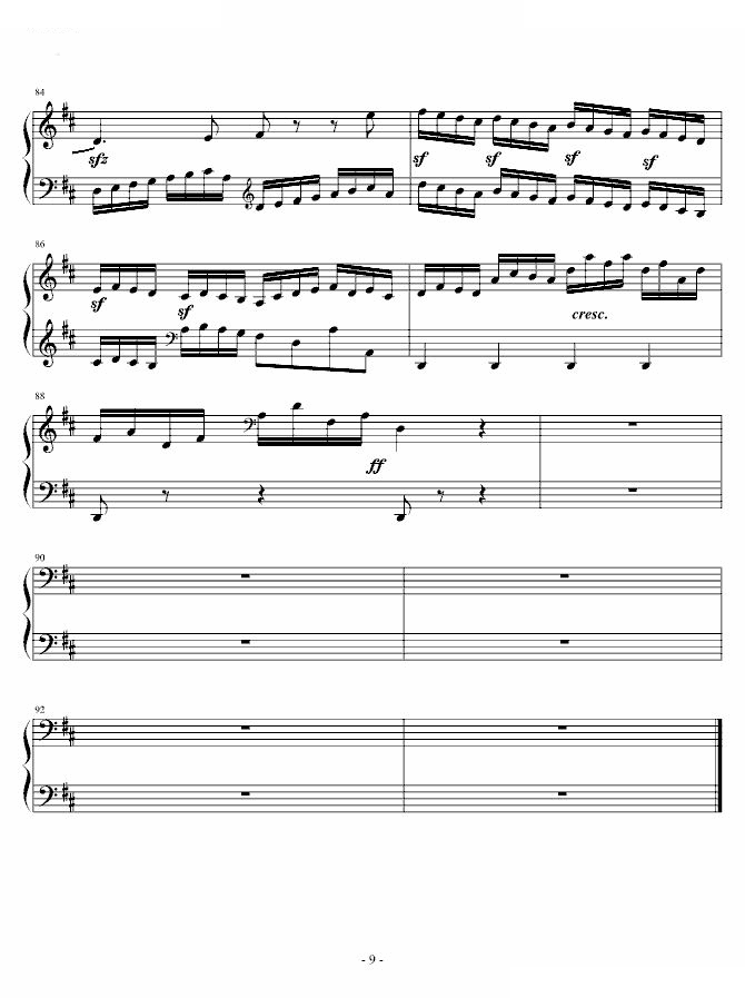 D大调奏鸣曲
