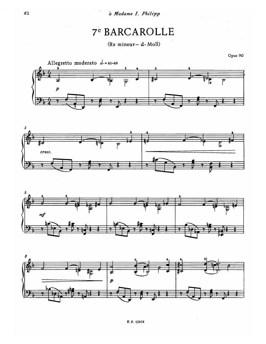 Faure 13 Barcarolle（二）