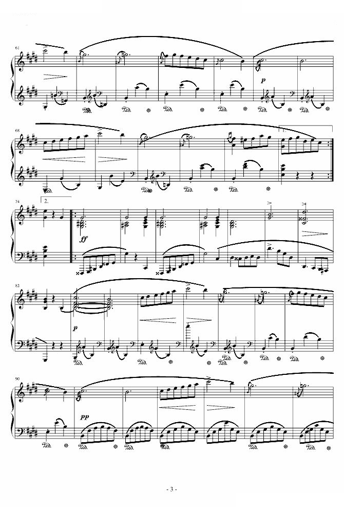 肖邦e小调圆舞曲