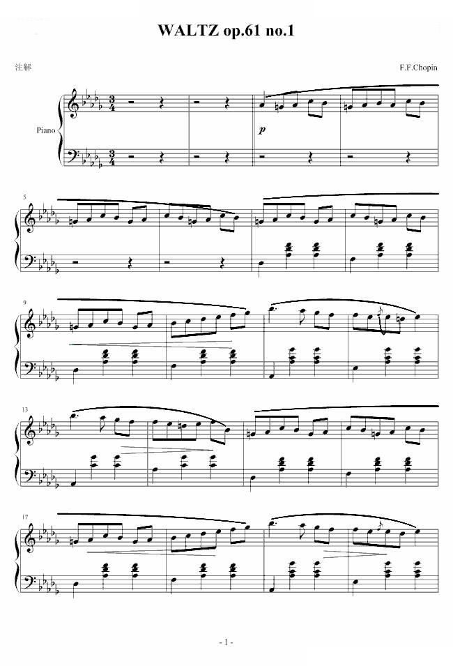 WALTZ op.61 no.1