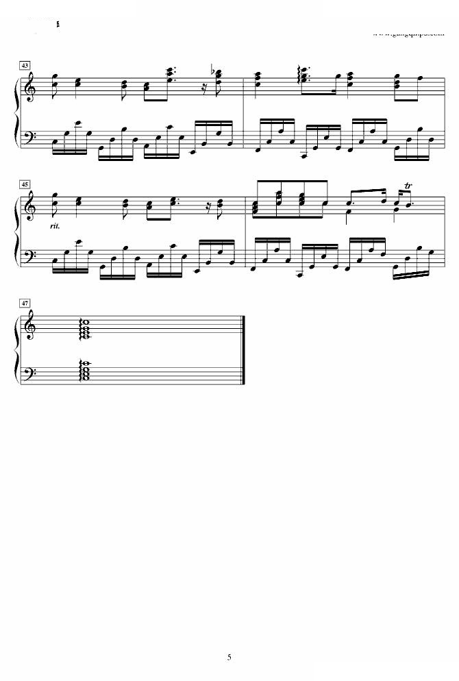 Canon Adapted for Piano, Original 卡农巴洛克原版的钢琴变奏