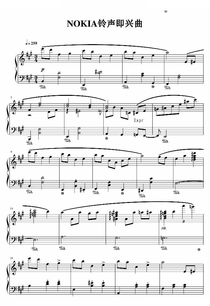 NOKIA铃声即兴曲