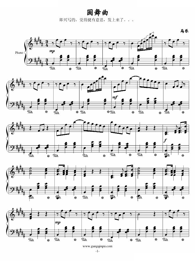 小圆舞曲——第二首