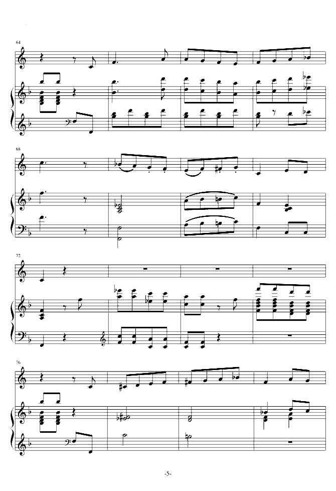 小奏鸣曲第二乐章