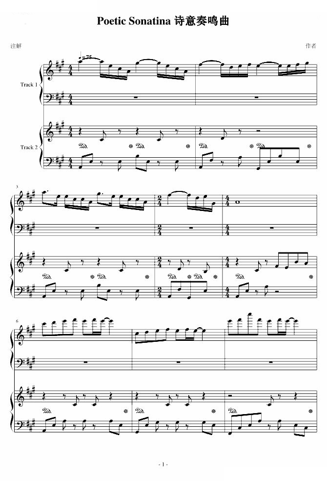 诗意鸣奏曲 四手联弹