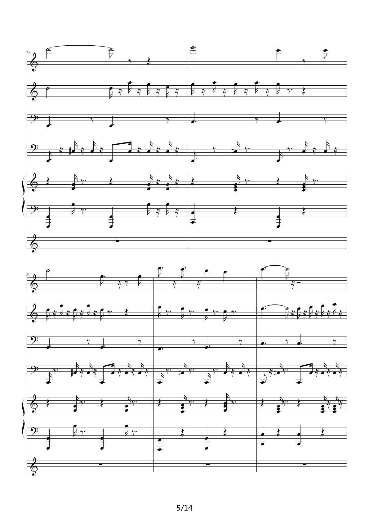 演出级作品拍拍小手 C调