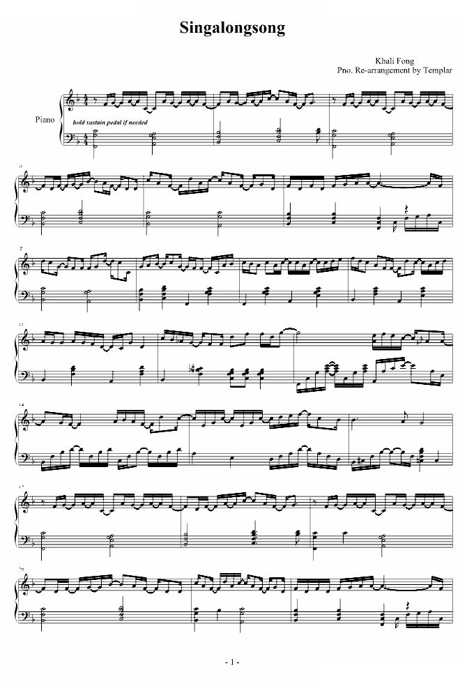 singalongsong (为你写的歌)