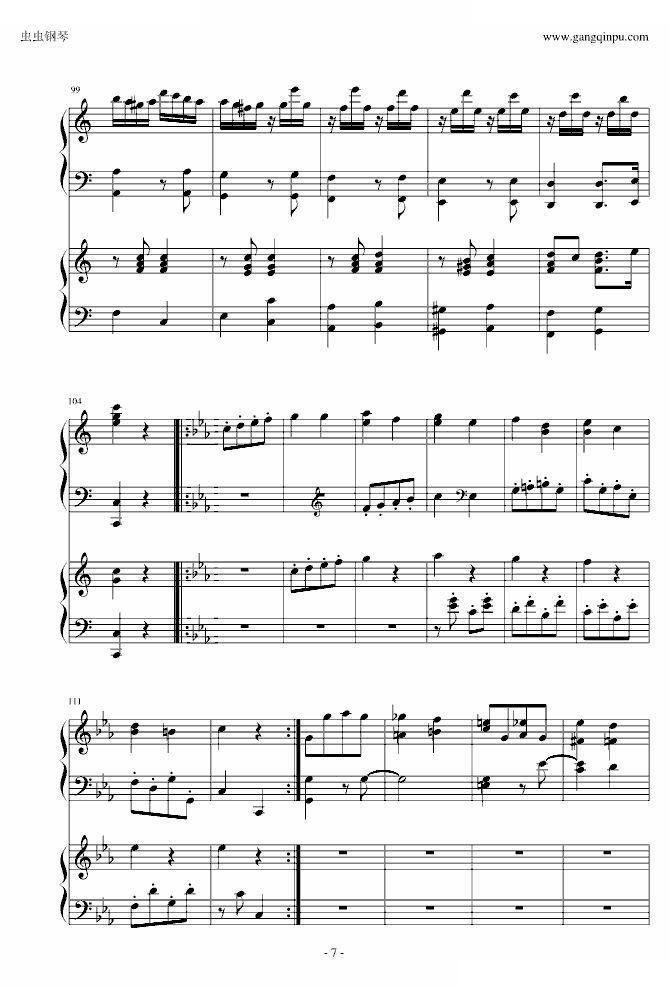 小星星简易变奏曲（双钢琴）