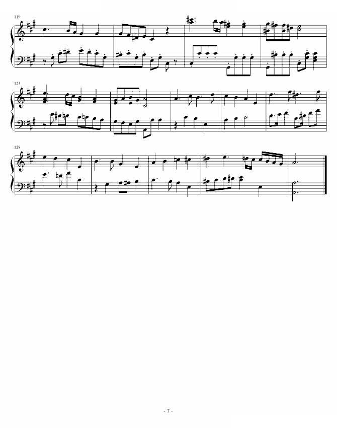 A大调奏鸣曲（第一乐章）
