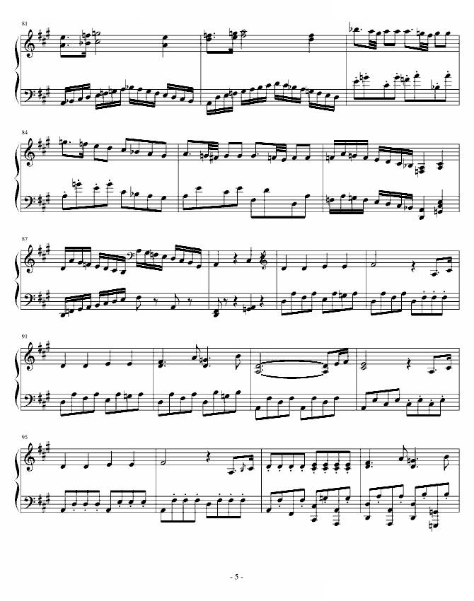 A大调奏鸣曲（第一乐章）