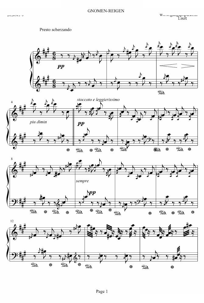 李斯特音乐会练习曲之二(侏儒之舞)