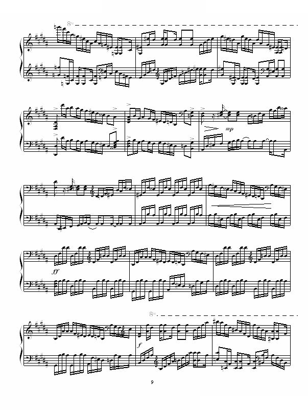 B大调练习曲