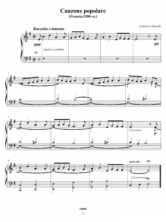 Canzone Popolare (Francia,1500 ca.)