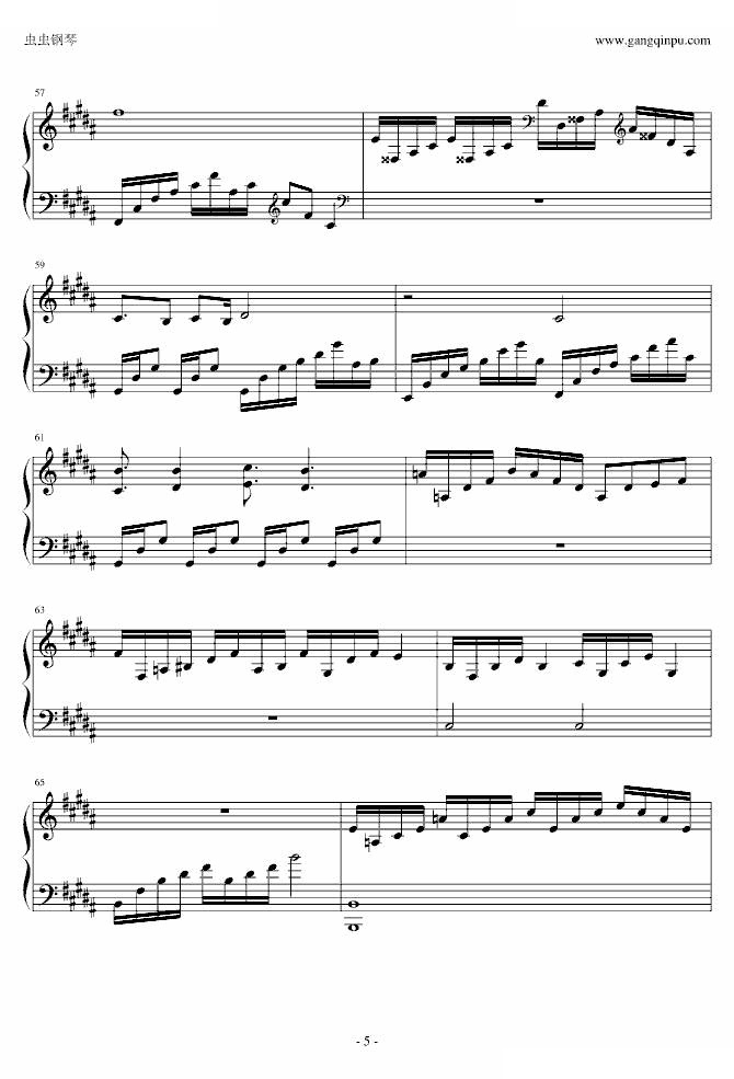 陈珊妮情歌钢琴弹唱谱（失恋三十三天插曲））
