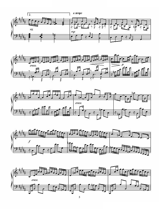 B大调练习曲