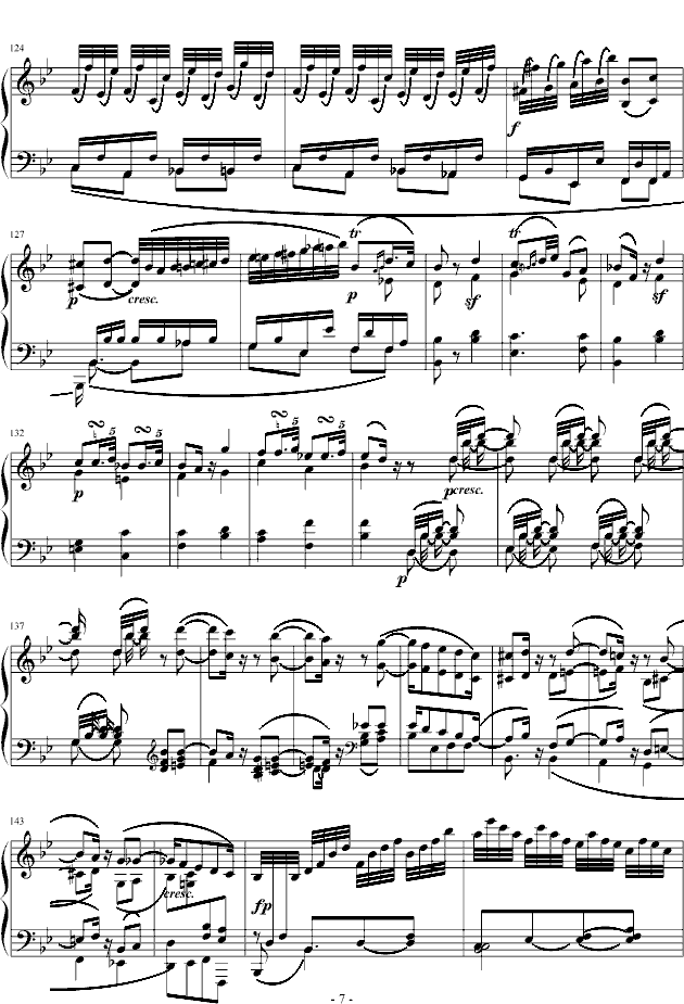 贝多芬降B大调奏鸣曲第四乐章