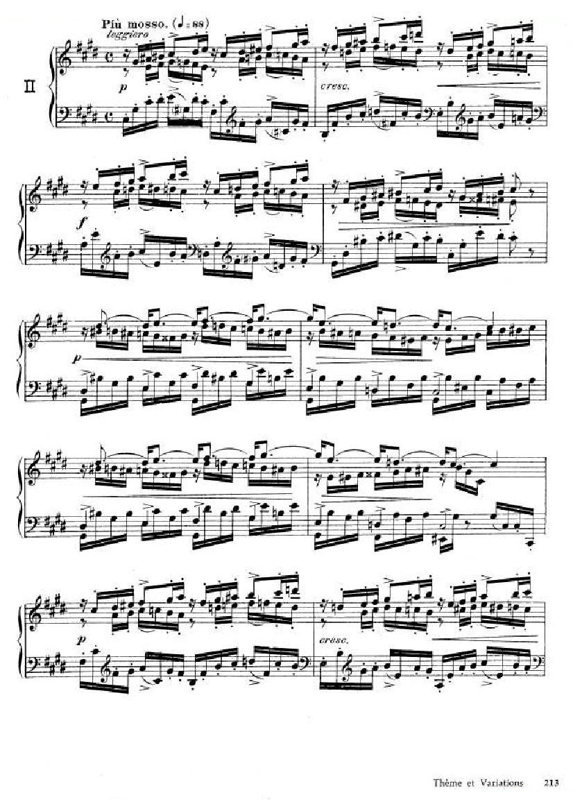 Fauré Theme et variations, opus 73