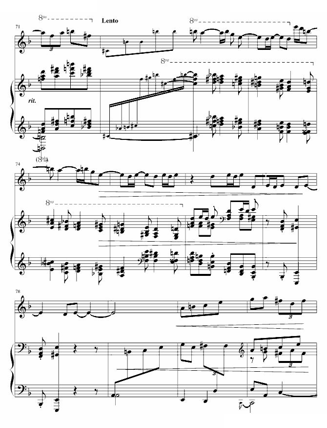 长笛钢琴奏鸣曲（第一乐章）
