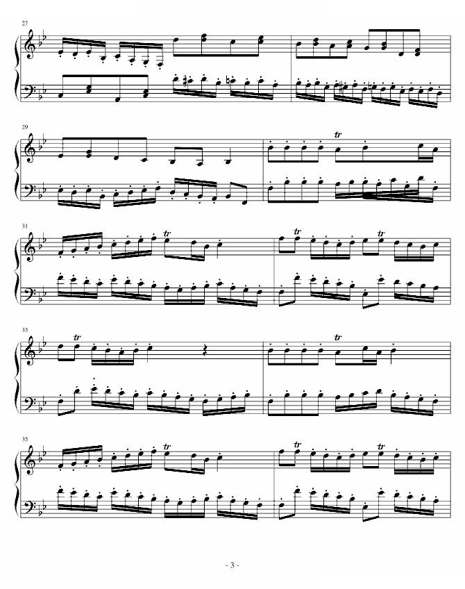 古钢琴小奏鸣曲开学进行曲