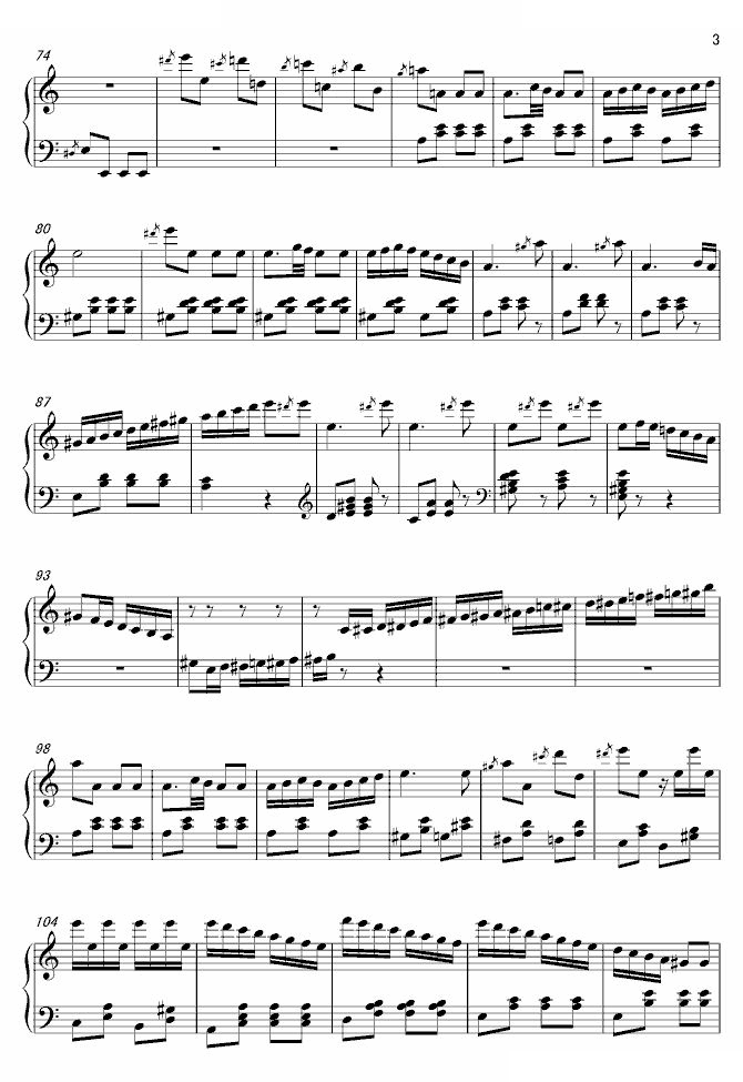 库伦小奏鸣曲第三乐章
