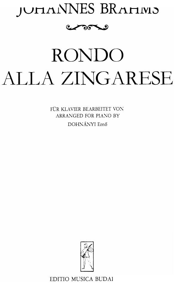 BRAHMS-DOHNANYI-Rondo alla zingarese