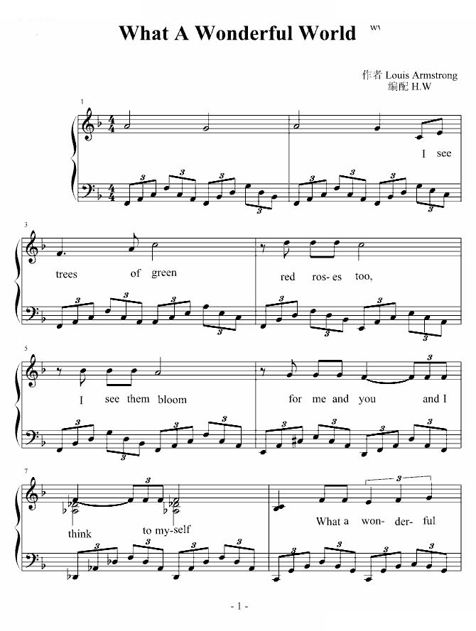 经典布鲁斯—What A Wonderful World