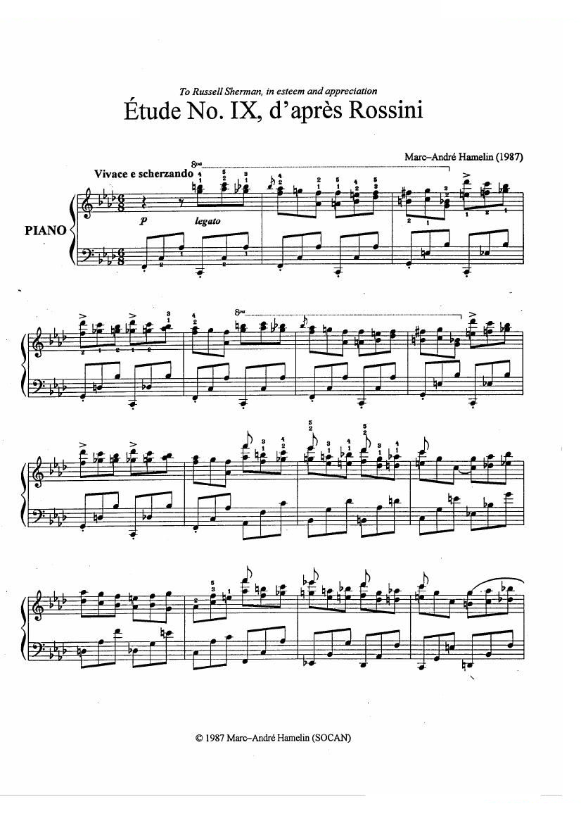 Etude No. 9 (D’après Rossini)