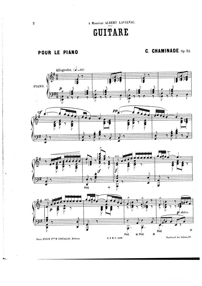 Chaminade Guitare