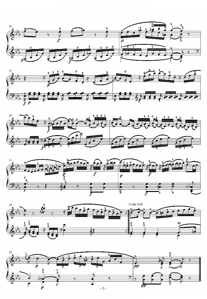 莫扎特第四钢琴奏鸣曲(K.282)