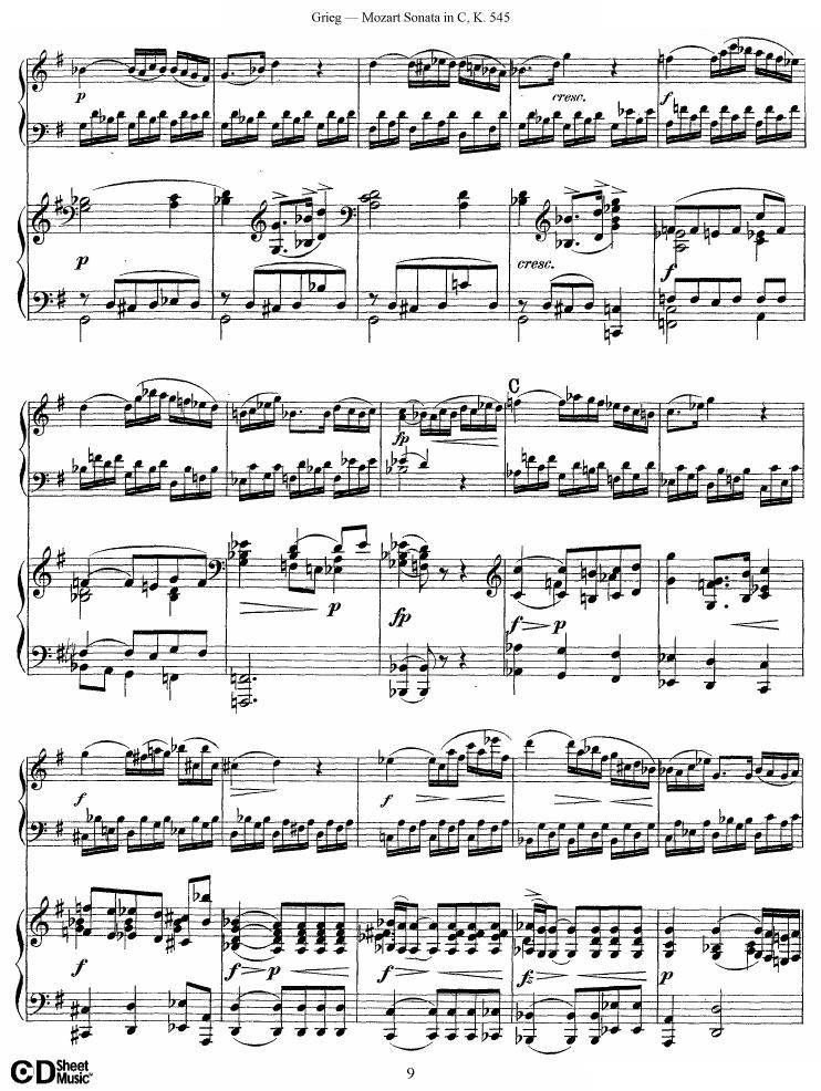 Grieg-Mozart-sonata KV545 2 pianos