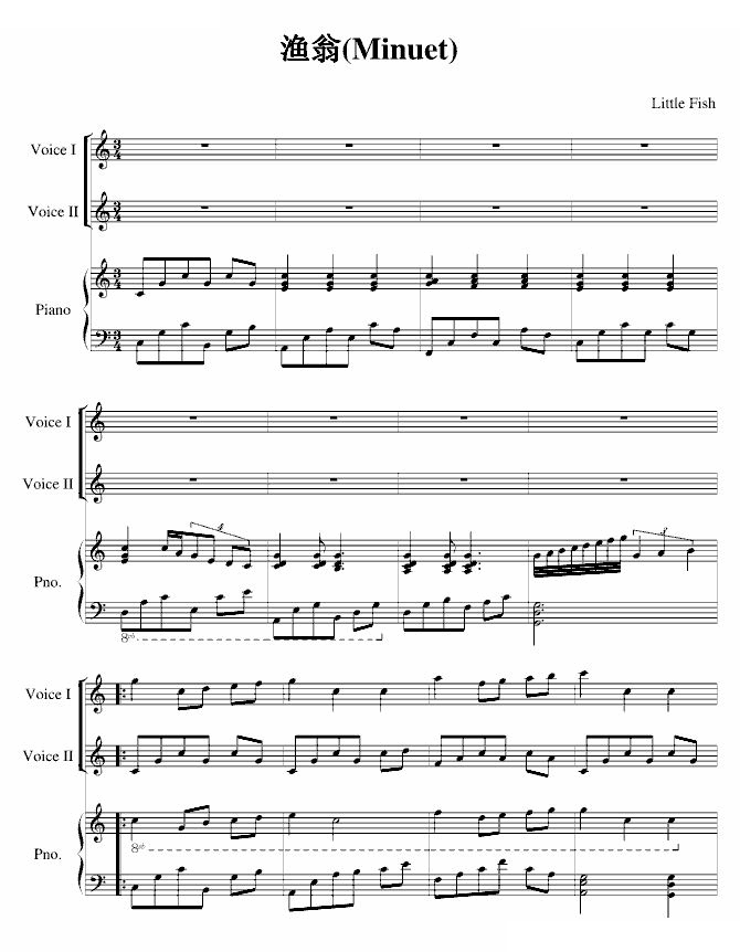 渔翁( Minuet in C)