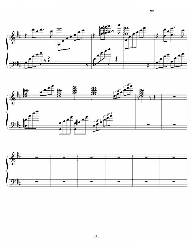 S日记插曲love theme piano solo