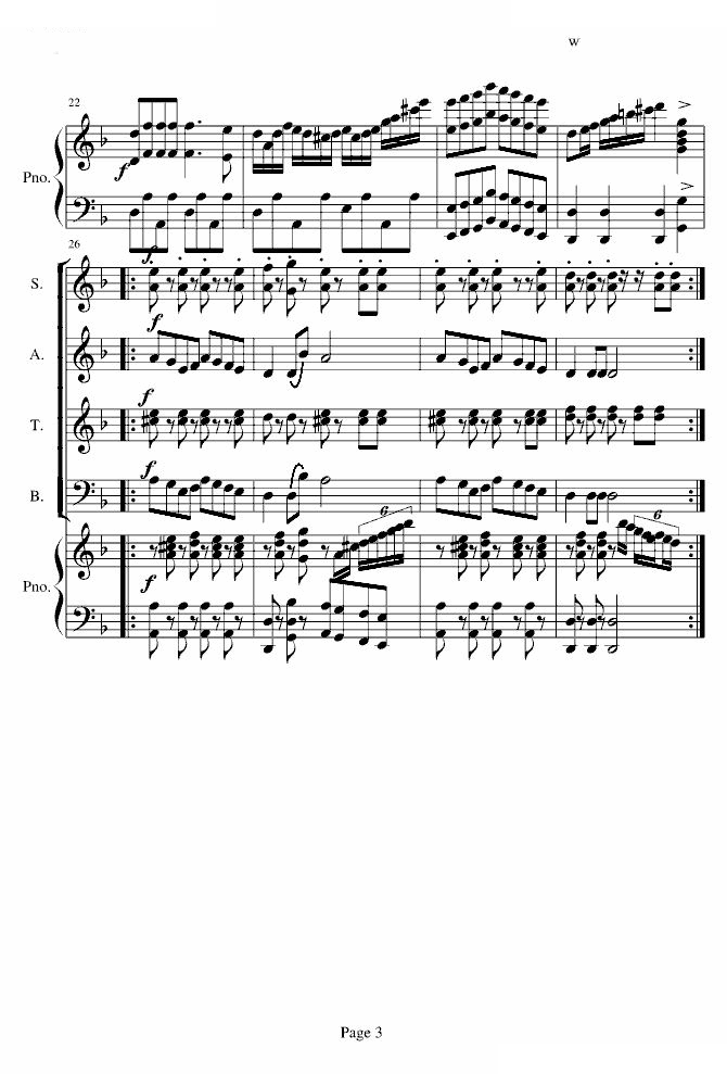 青春舞曲 四部合唱（修改完美版）