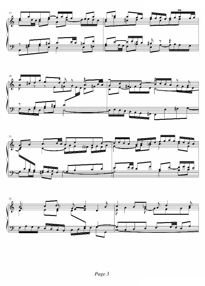巴赫Fuga I(BWV 846-2)