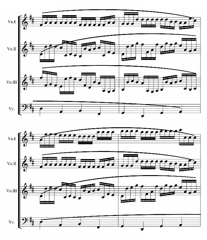 卡农交响曲(3小提琴+1大提琴)