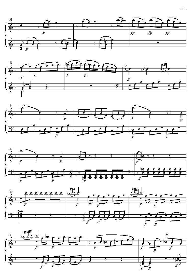 奏鸣曲 Sonatas K279 Mvt.2