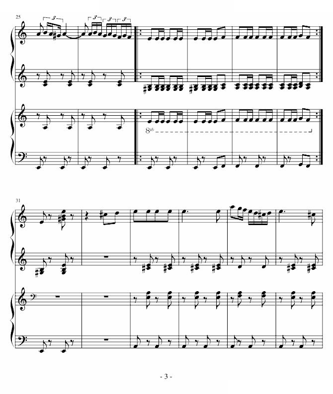 西班牙斗牛舞曲-（四手联弹）