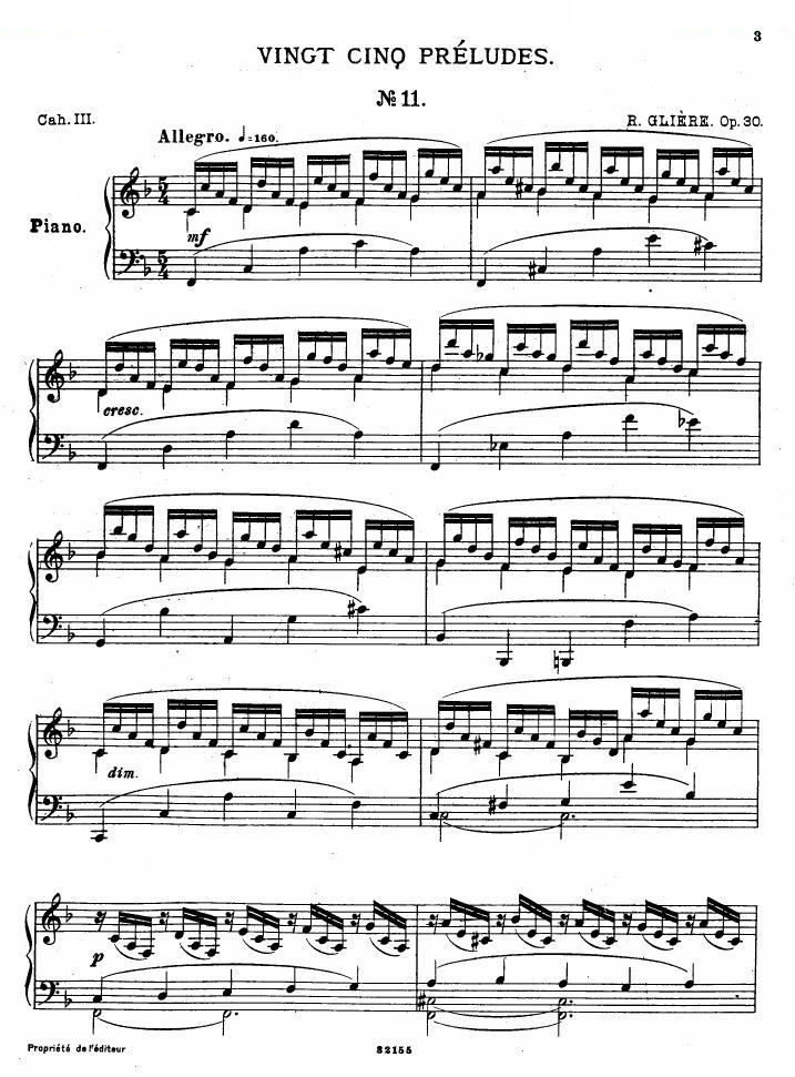 Gliere 25 Preludes op30 Book3