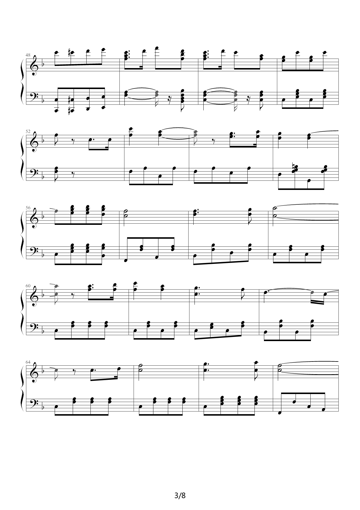 军舰进行曲 F调