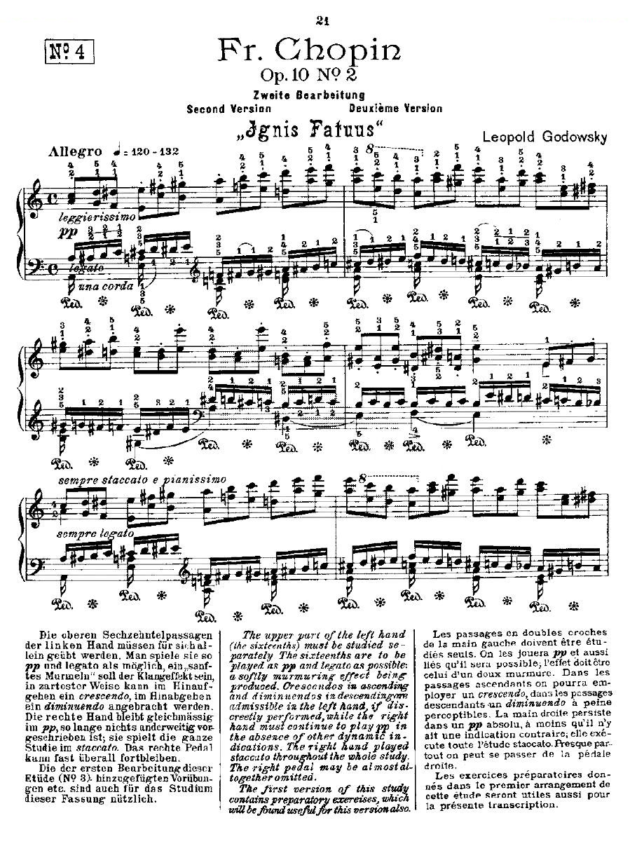 肖邦练习曲Fr.Chopin Op.10 No2-2