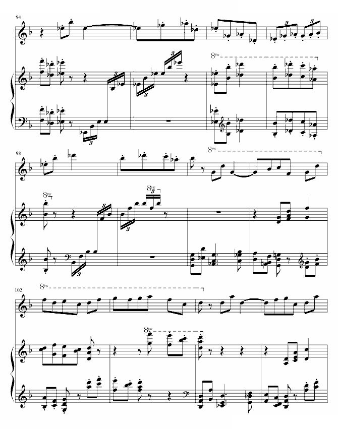 长笛钢琴奏鸣曲（第一乐章）