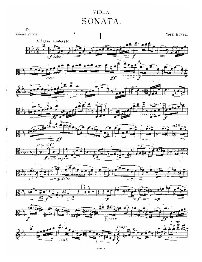Bowen-viola sonata No.1_Va part