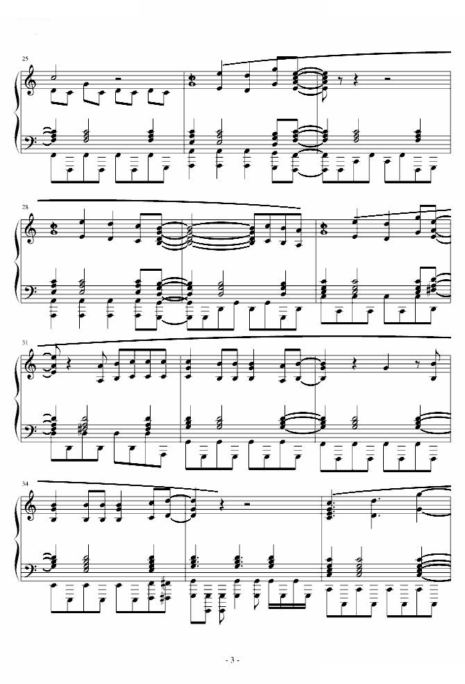 火影忍者主题曲 透明的世界 四手