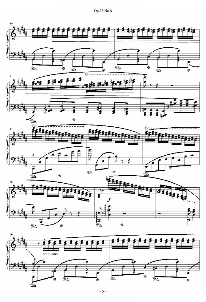 肖邦练习曲 Op.25 No.6
